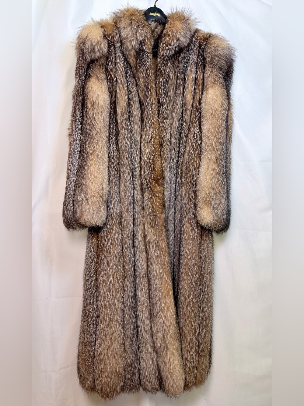 Vintage Bifano’s Dallas Crystal Fox Fur Full Length Coat